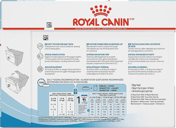 Royal Canin Size Health Nutrition Small Puppy Chunks in Gravy Wet Dog Food, 3 oz pouch (12-count)